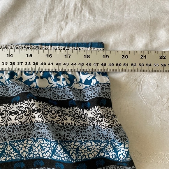 CATO Women's Blue/White‎ Fair Isle Elastic Waist Casual Leggings 22/24W Stretchy - Picture 7 of 11